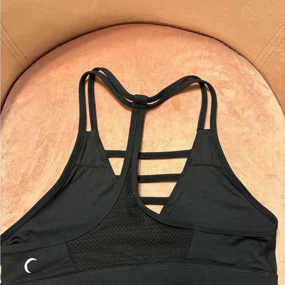 Zyia Active Solid Black Racerback Sports Bralette Size Large - Picture 2 of 4